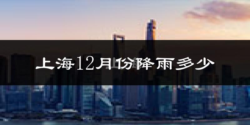 上海12月份降雨多少?