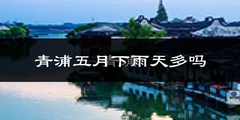 青浦五月下雨天多吗?青浦5月份降雨量多少?