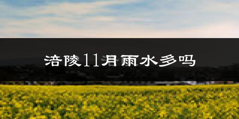涪陵11月雨水多吗?
