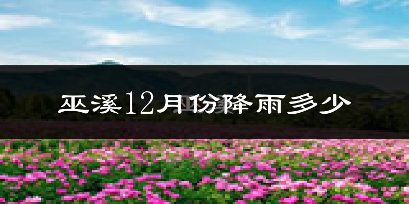 巫溪12月份降雨多少?