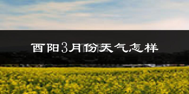 酉阳土家族苗族自治县3月份天气如何?冷吗?