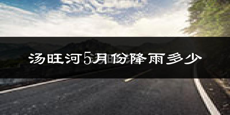汤旺河5月份降雨多少?