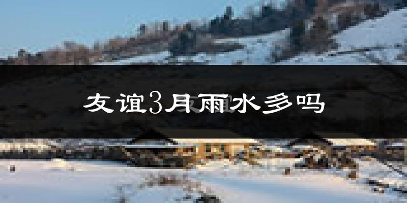 友谊3月雨水多吗?