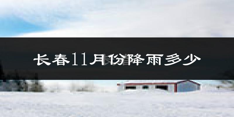 长春11月份降雨多少?