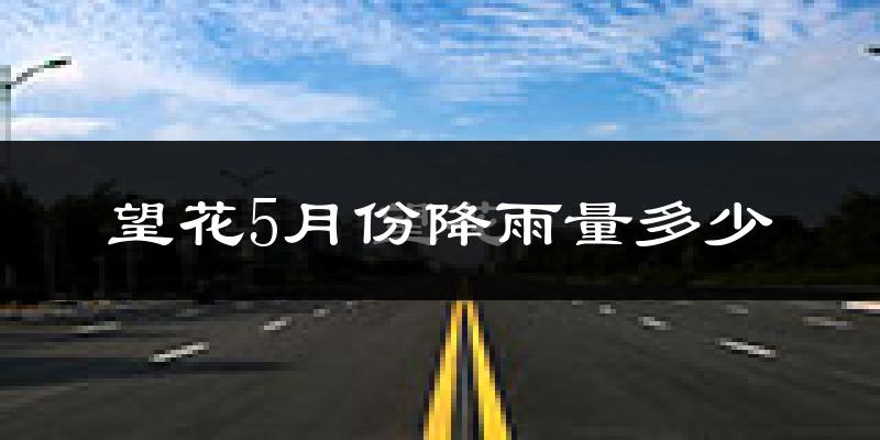 望花5月份降雨量多少?望花五月下雨多吗?