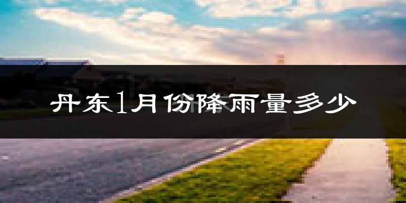 丹东1月份降雨量多少?丹东一月下雨多吗?