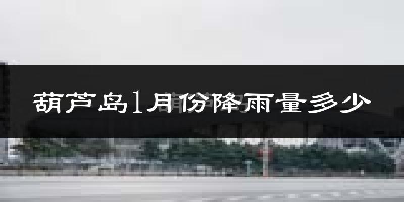 葫芦岛1月份降雨量多少?葫芦岛一月下雨多吗?