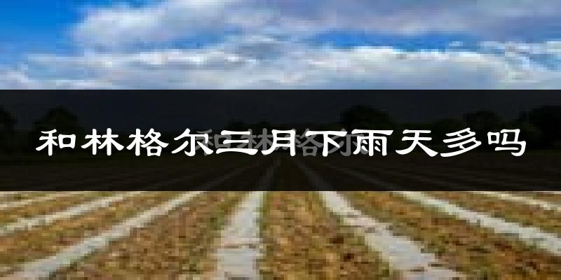 和林格尔三月下雨天多吗?和林格尔3月份降雨量多少?