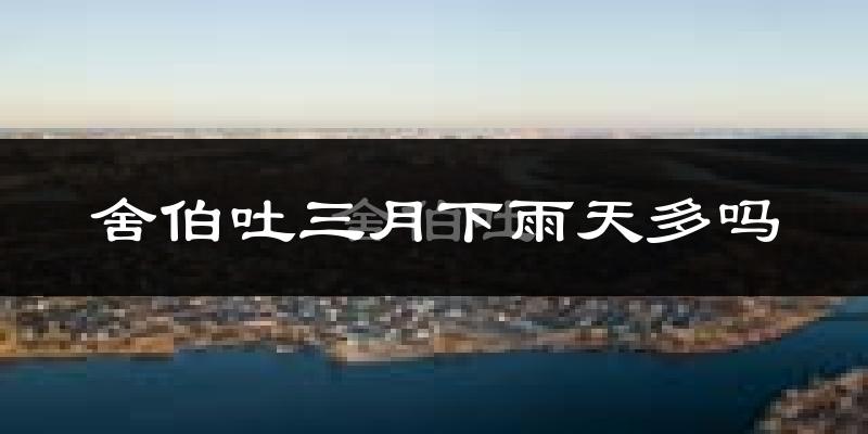 舍伯吐三月下雨天多吗?舍伯吐3月份降雨量多少?