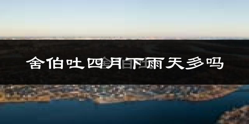 舍伯吐四月下雨天多吗?舍伯吐4月份降雨量多少?