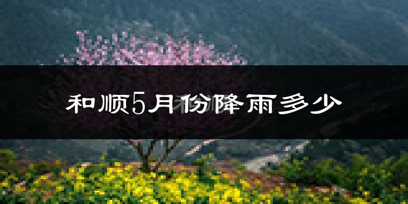 和顺5月份降雨多少?