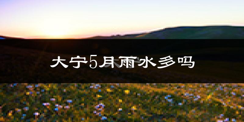 大宁5月雨水多吗?