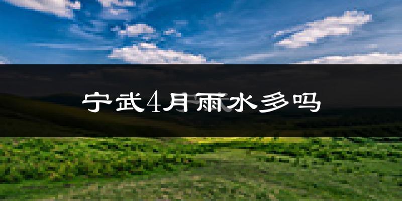 宁武4月雨水多吗?