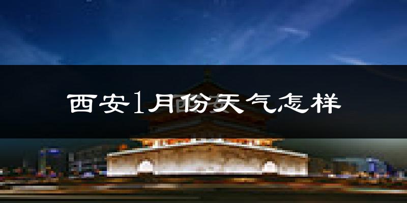 西安1月份天气如何?很冷吗?