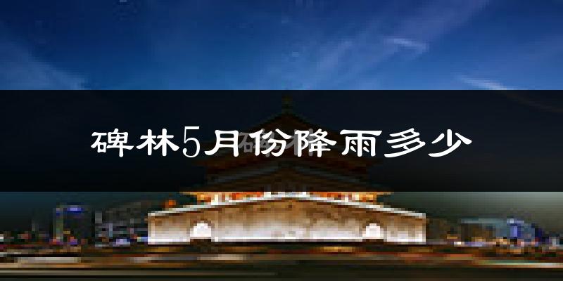 碑林5月份降雨多少?