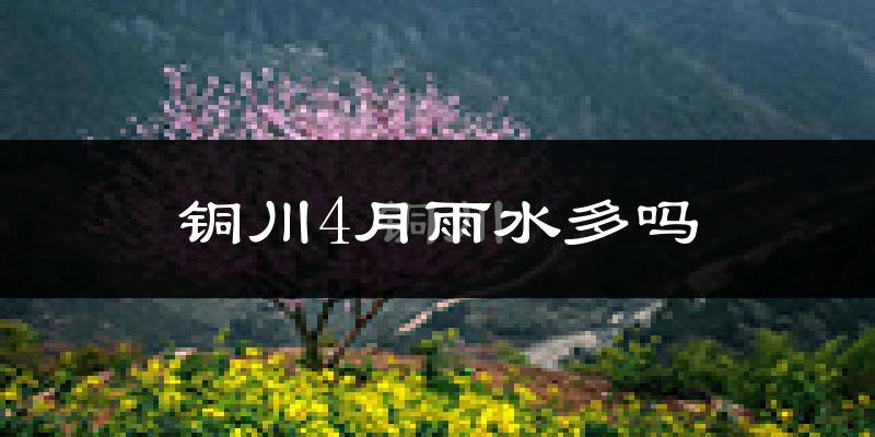 铜川4月雨水多吗?