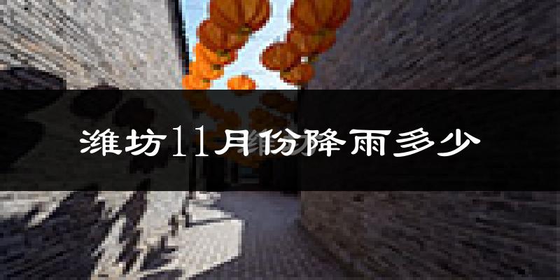 潍坊11月份降雨多少?