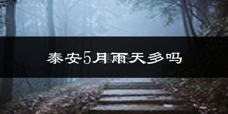 泰安5月雨天多吗?