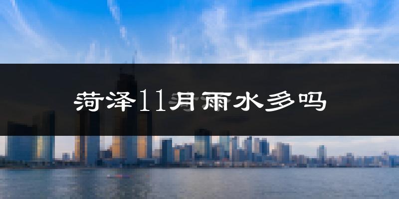 菏泽11月雨水多吗?