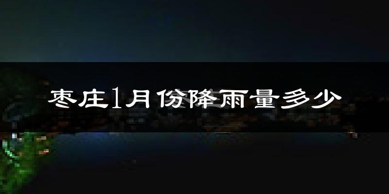 枣庄1月份降雨量多少?枣庄一月下雨多吗?