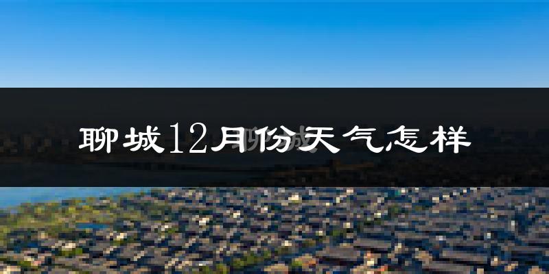 聊城12月份天气怎样?聊城十二月冷不冷?