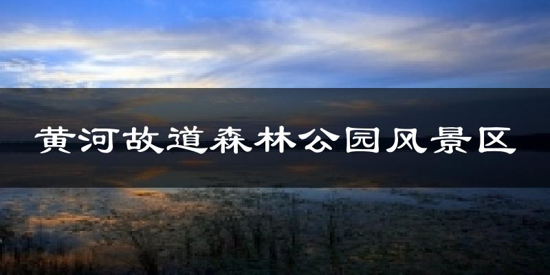 黄河故道森林公园风景区天气预报十五天