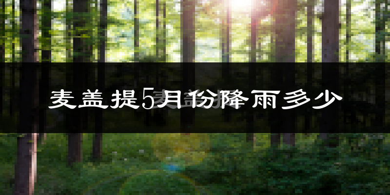 麦盖提5月份降雨多少?