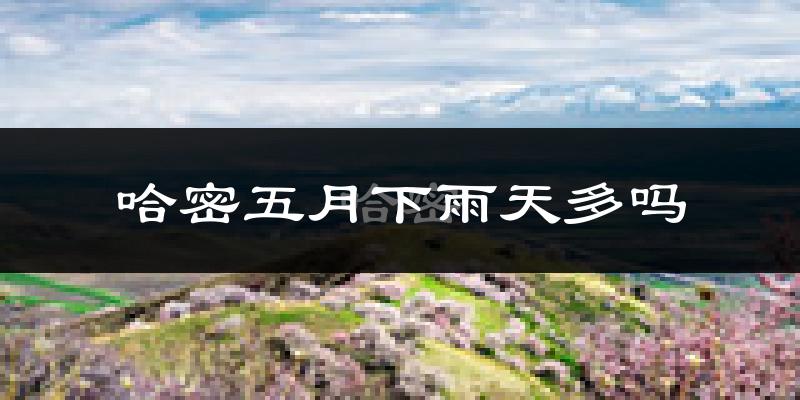 哈密五月下雨天多吗?哈密5月份降雨量多少?