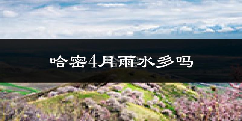 哈密4月雨水多吗?