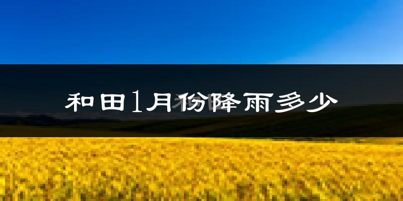 和田1月份降雨多少?