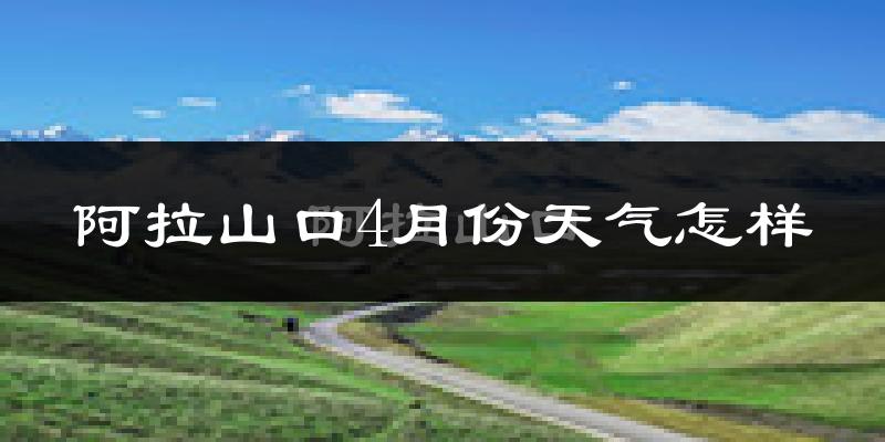 阿拉山口市4月份天气如何?冷吗?