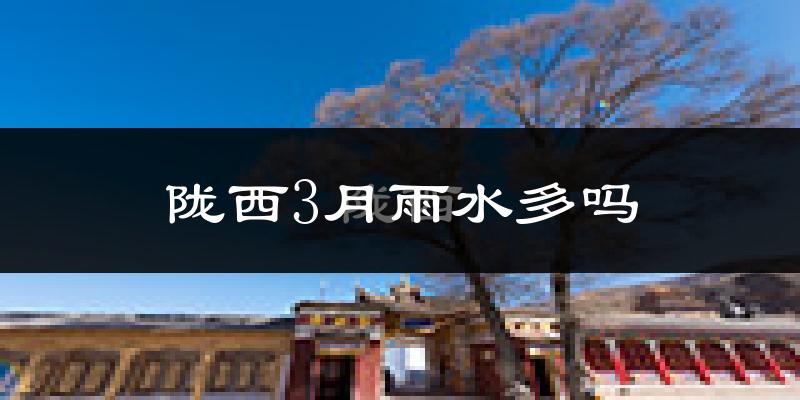 陇西3月雨水多吗?