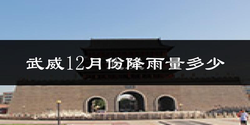 武威12月份降雨量多少?武威十二月下雨多吗?
