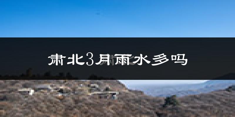 肃北3月雨水多吗?