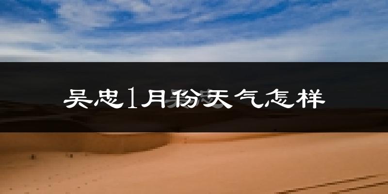 吴忠市1月份天气如何?很冷吗?