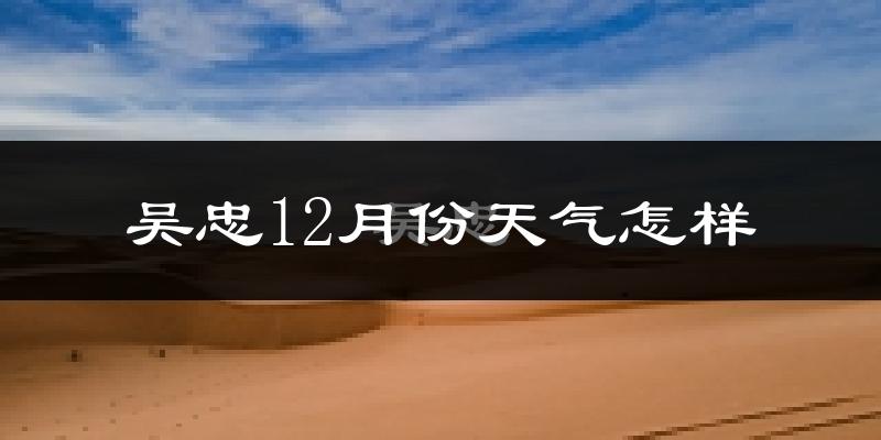 吴忠12月份天气怎样?吴忠十二月冷吗?