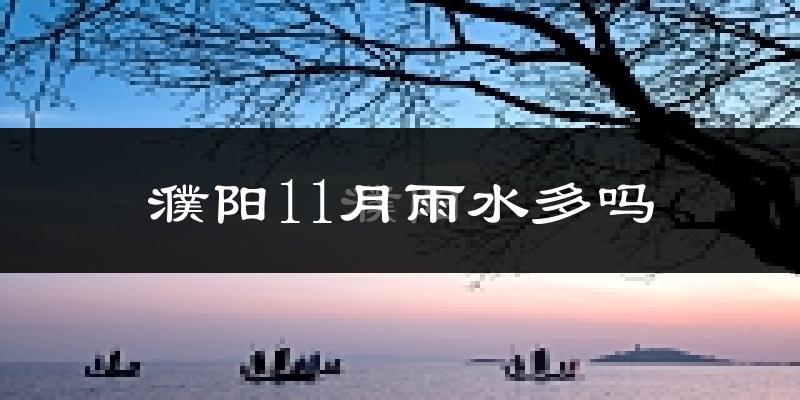 濮阳11月雨水多吗?