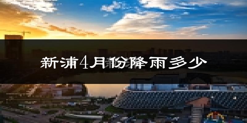 新浦4月份降雨多少?