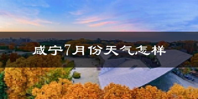 咸宁市7月份天气如何?很热吗?