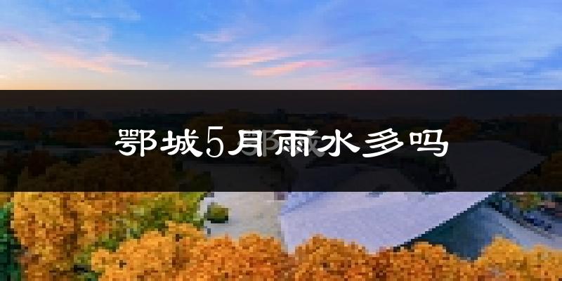 鄂城5月雨水多吗?