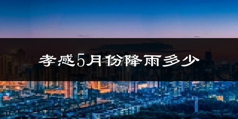 孝感5月份降雨多少?