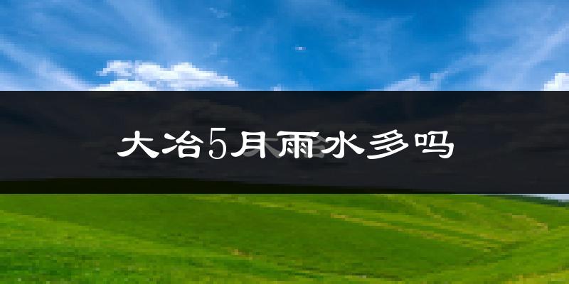 大冶5月雨水多吗?