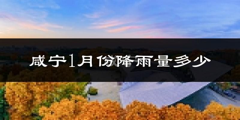 咸宁1月份降雨量多少?咸宁一月下雨多吗?