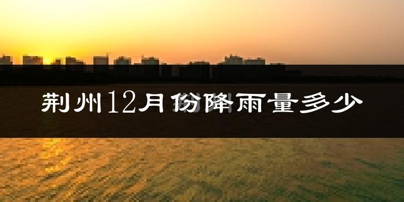 荆州12月份降雨量多少?荆州十二月下雨多吗?