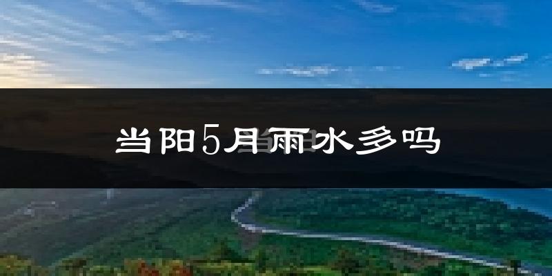 当阳5月雨水多吗?