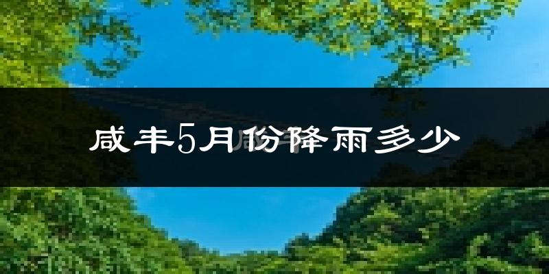 咸丰5月份降雨多少?