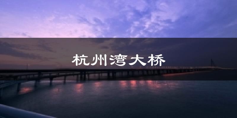 杭州湾大桥天气预报十五天