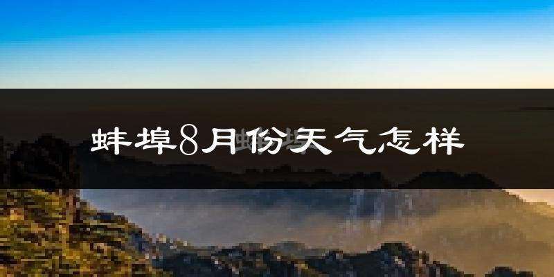蚌埠市8月份天气如何?很热吗?