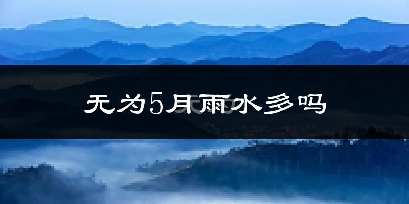 无为5月雨水多吗?