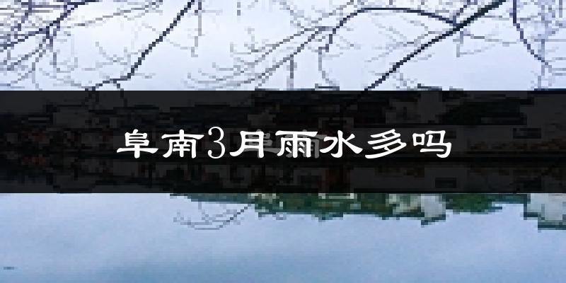 阜南3月雨水多吗?
